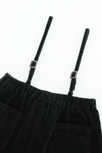 THIN STRAPPED CORDUROY JUMPER-BLACK