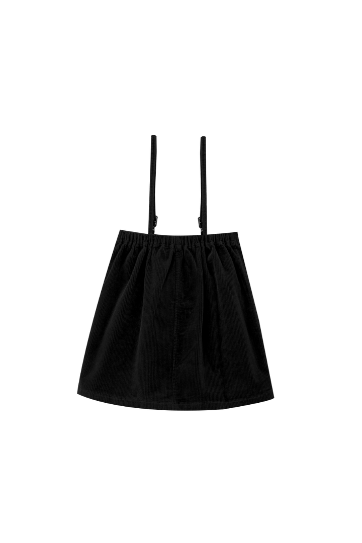 THIN STRAPPED CORDUROY JUMPER-BLACK