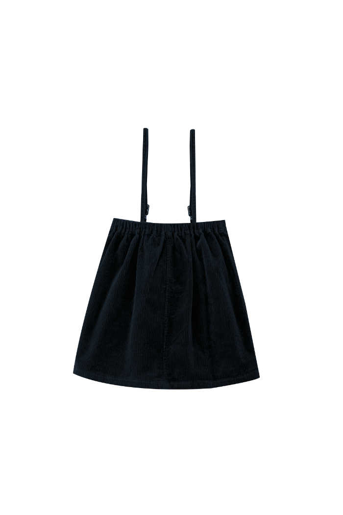THIN STRAPPED CORDUROY JUMPER-NAVY