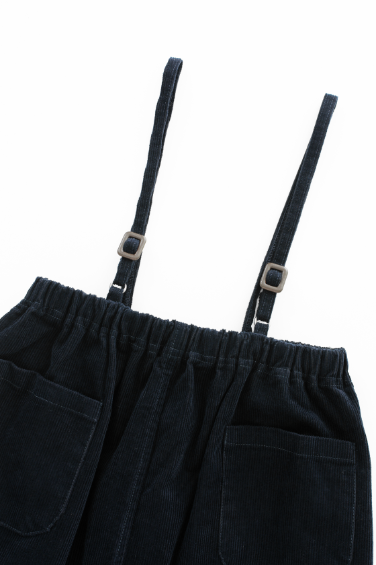 THIN STRAPPED CORDUROY JUMPER-NAVY