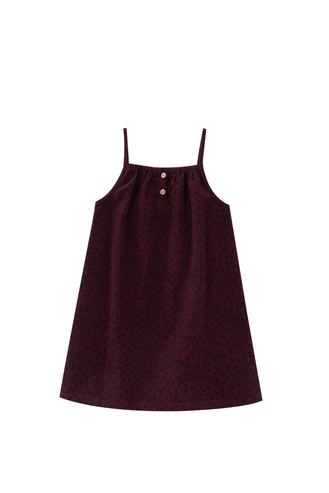 BUTTERFLY PRINTED CORDUROY JUMPER-BURGUNDY