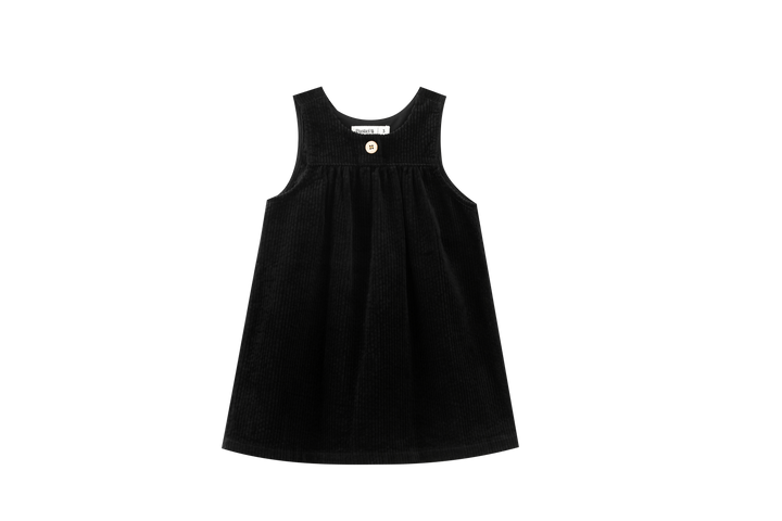 HIGH YOKE CORDUROY JUMPER-BLACK