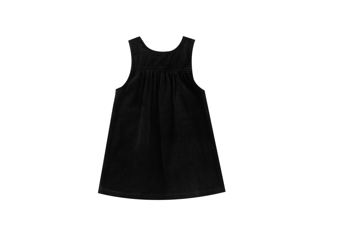 HIGH YOKE CORDUROY JUMPER-BLACK