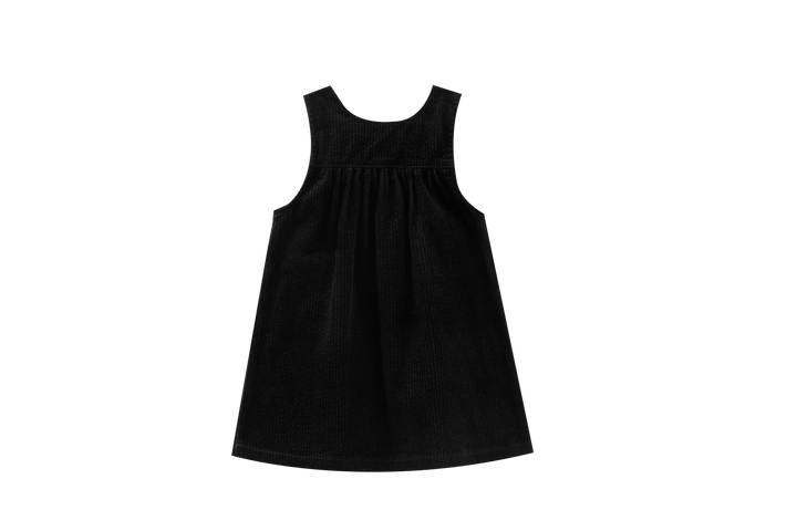HIGH YOKE CORDUROY JUMPER-BLACK
