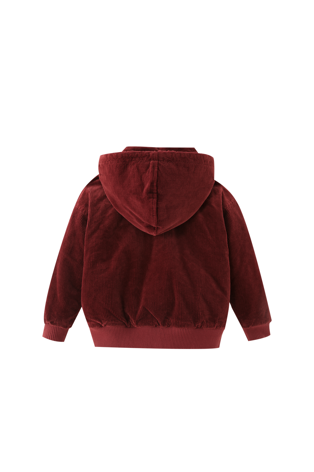 CORDUROY HOODED JACKET-RUST