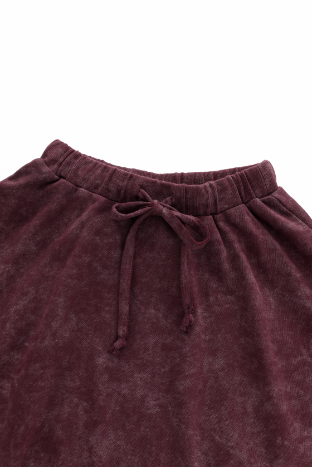 TIE DYE CIRCLE SKIRT-BURGUNDY