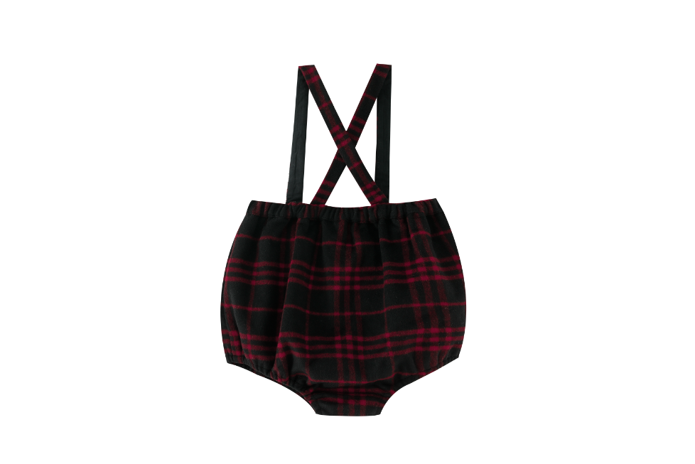 RED PLAID BLOOMER-RED PLAID
