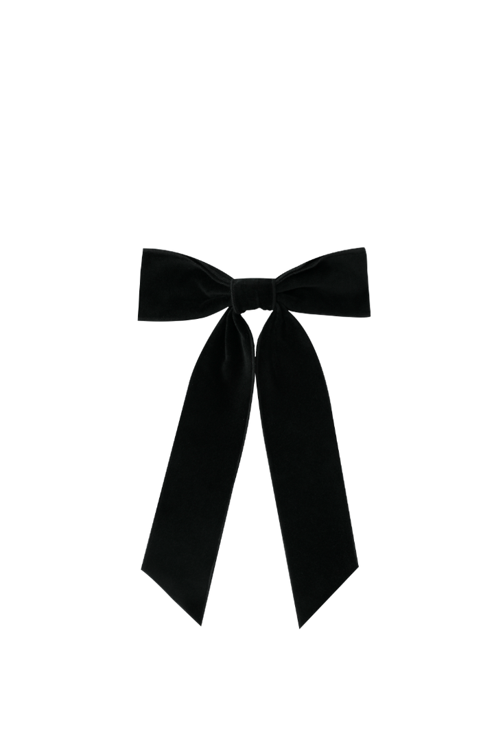 LARGE VELVET HAIRBOW-BLACK