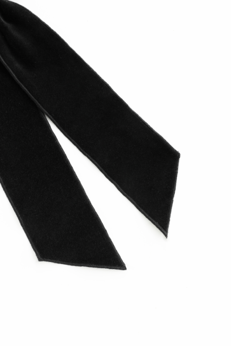LARGE VELVET HAIRBOW-BLACK