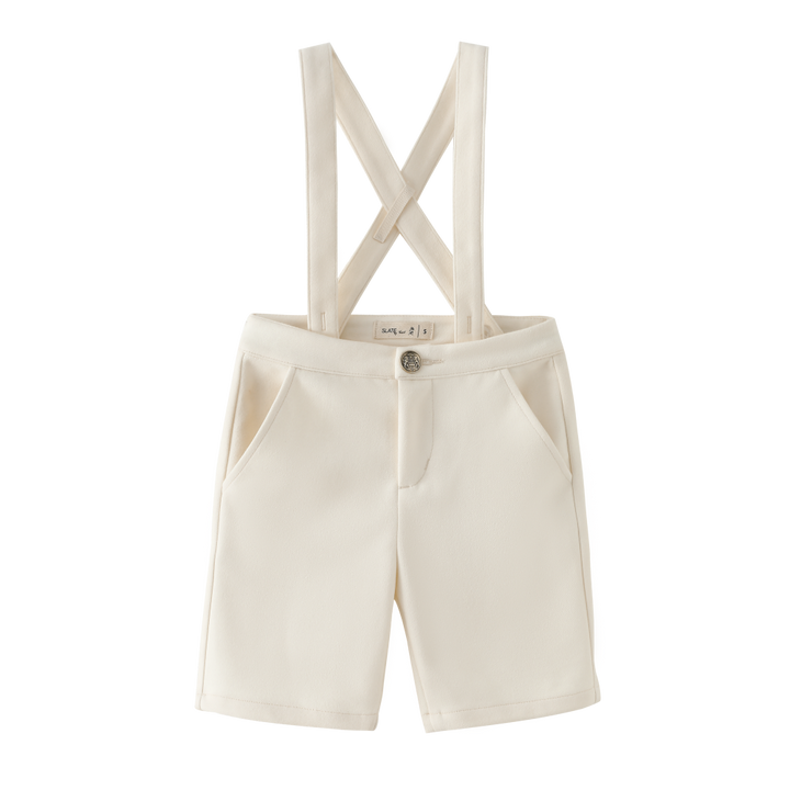 SUSPENDER SHORTS-CREAM