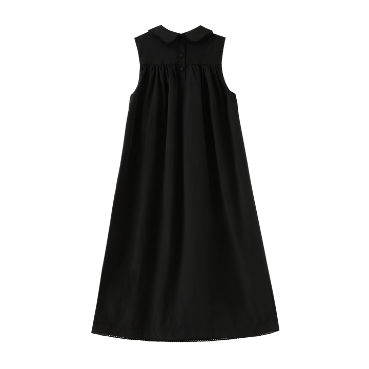 HIGH WAISTED TAFFETA JUMPER-BLACK