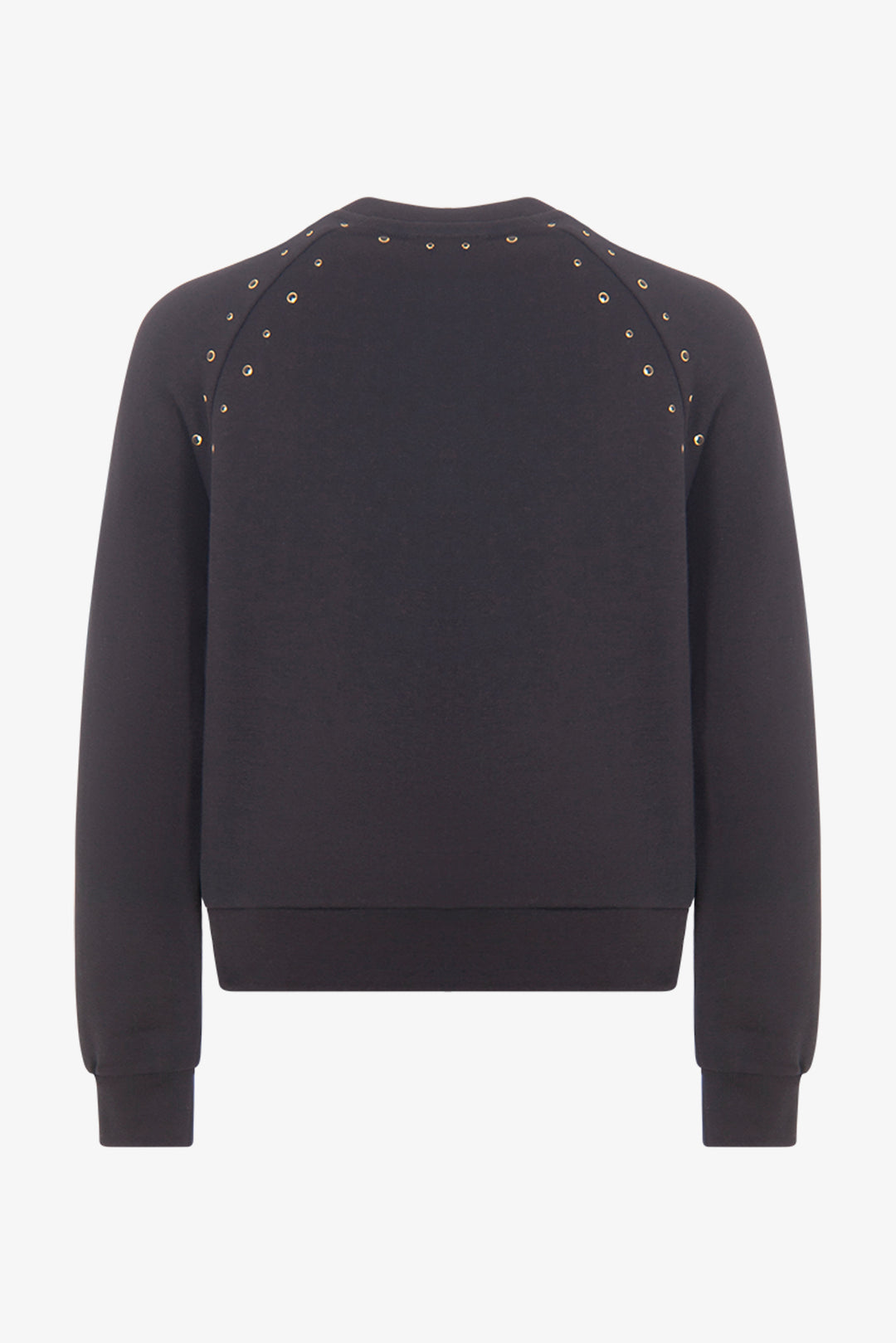 STUDDED FLEECE HOODIE GIRL-NERO/BLACK