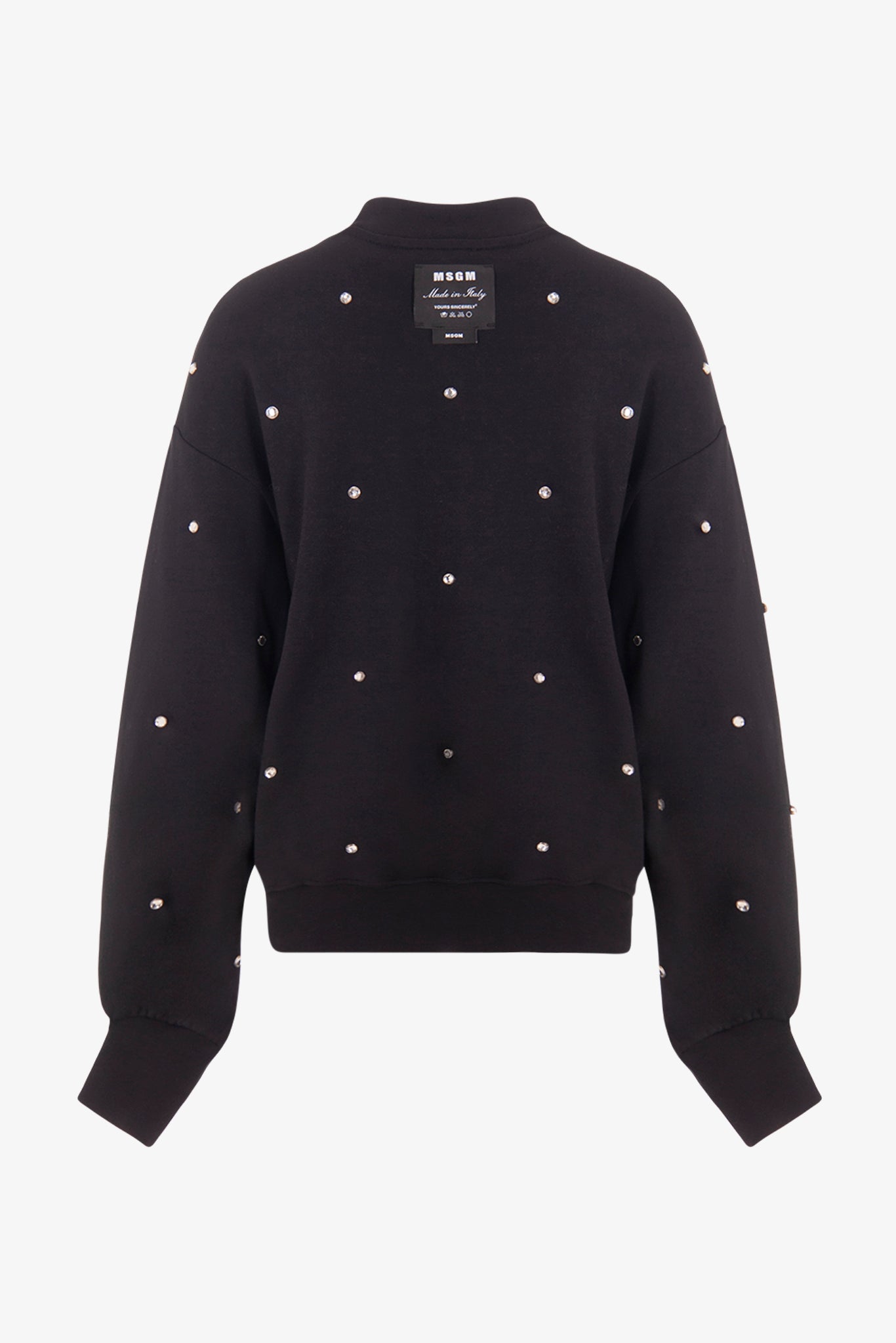 CRYSTAL STONE SWEATSHIRT GIRL-NERO/BLACK – whoopikids