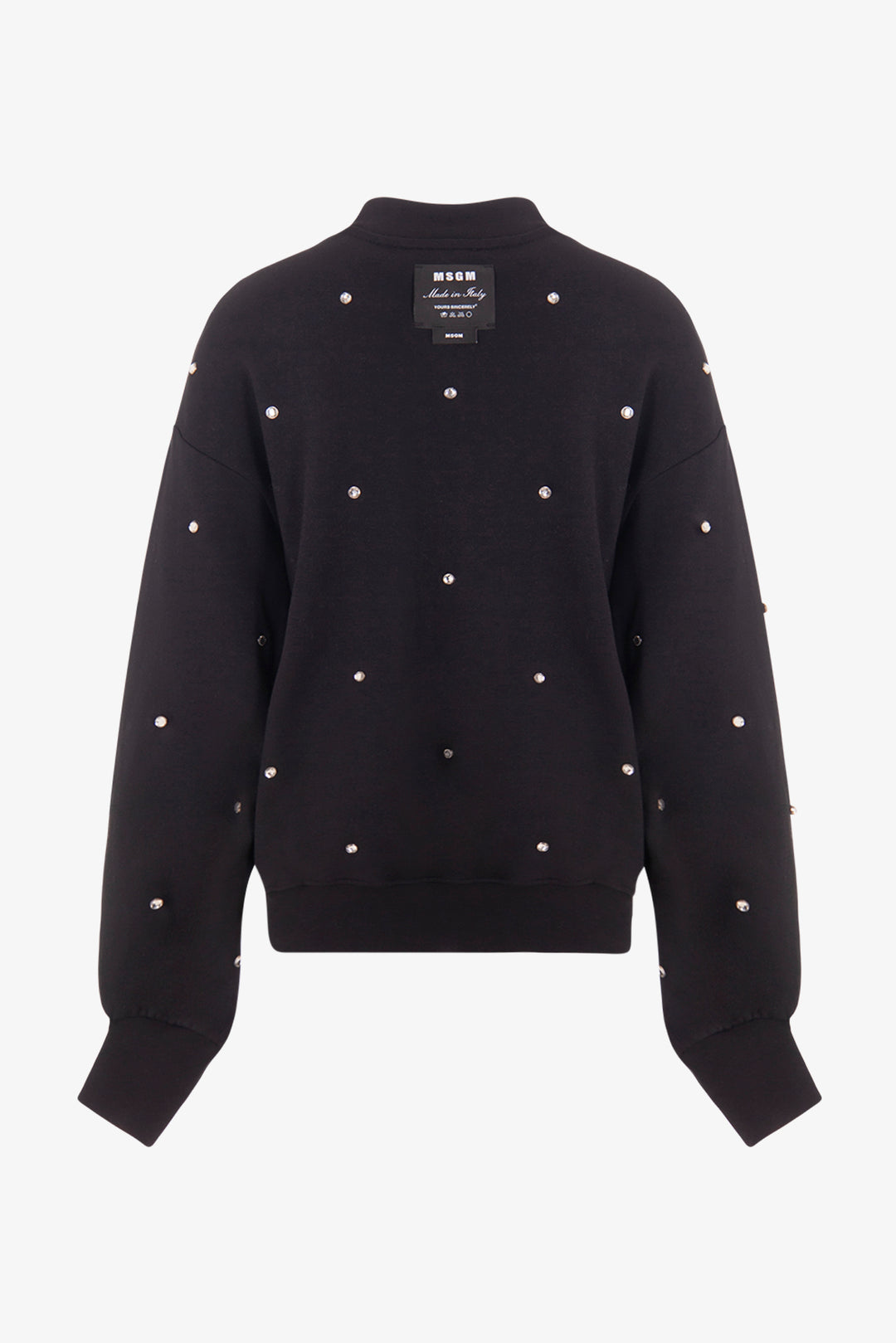 CRYSTAL STONE SWEATSHIRT GIRL-NERO/BLACK
