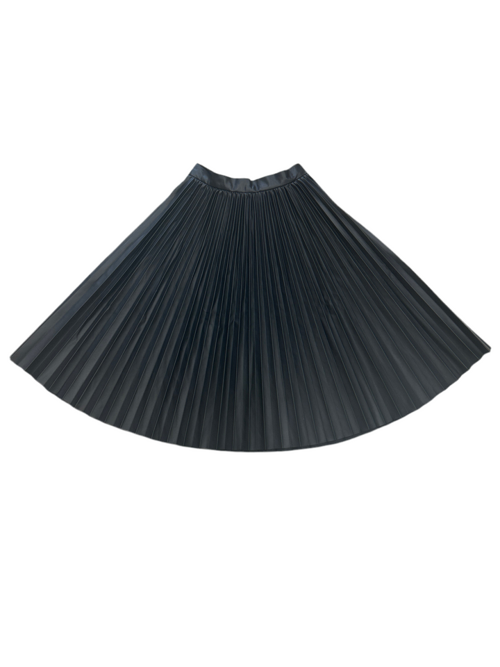 21-212A-Leather Skirt-Black