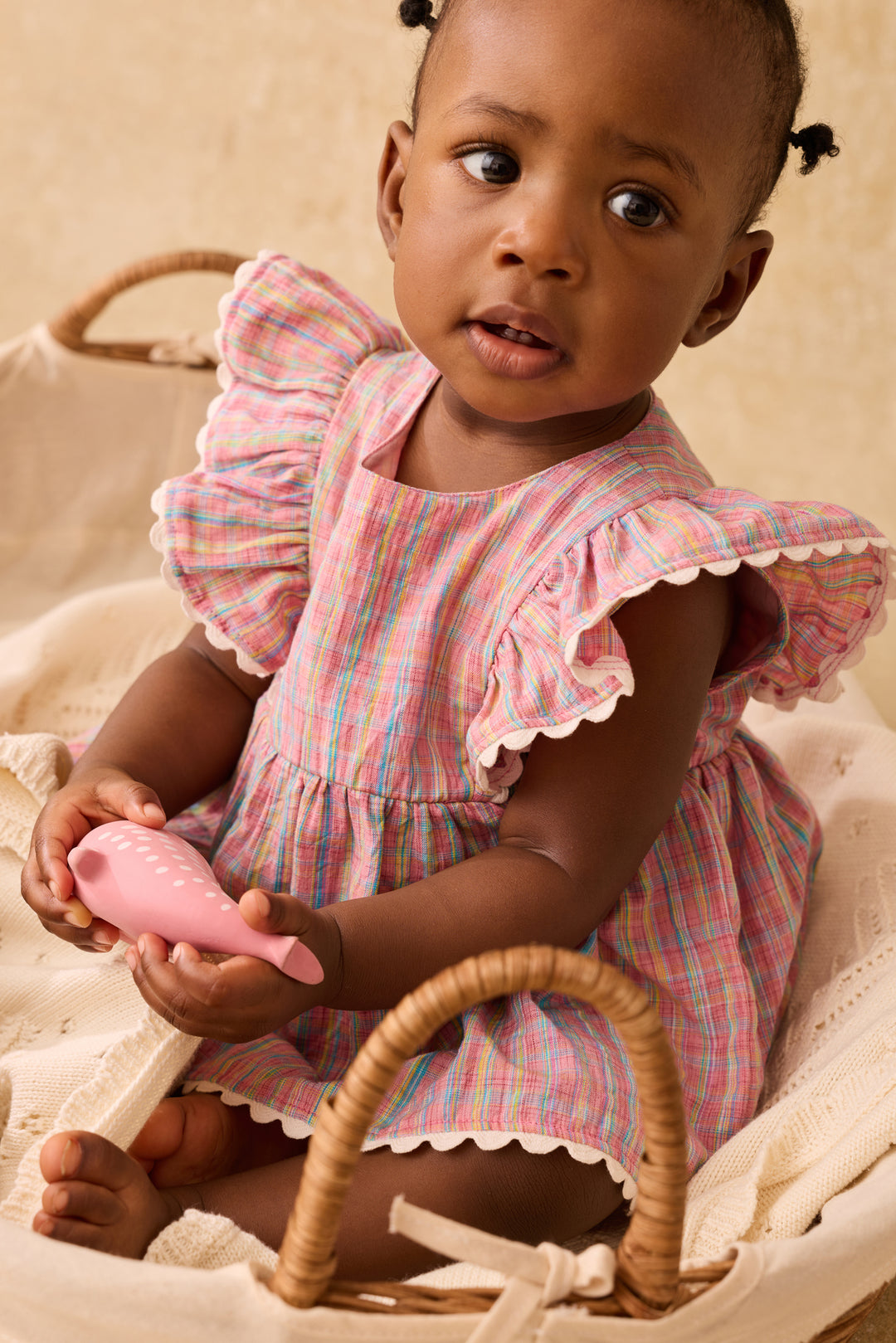 ROMPERS LENA PINK POMELO CHECKS