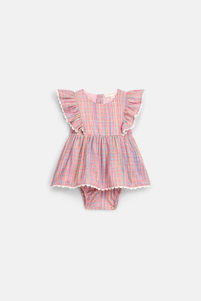 ROMPERS LENA PINK POMELO CHECKS – whoopikids