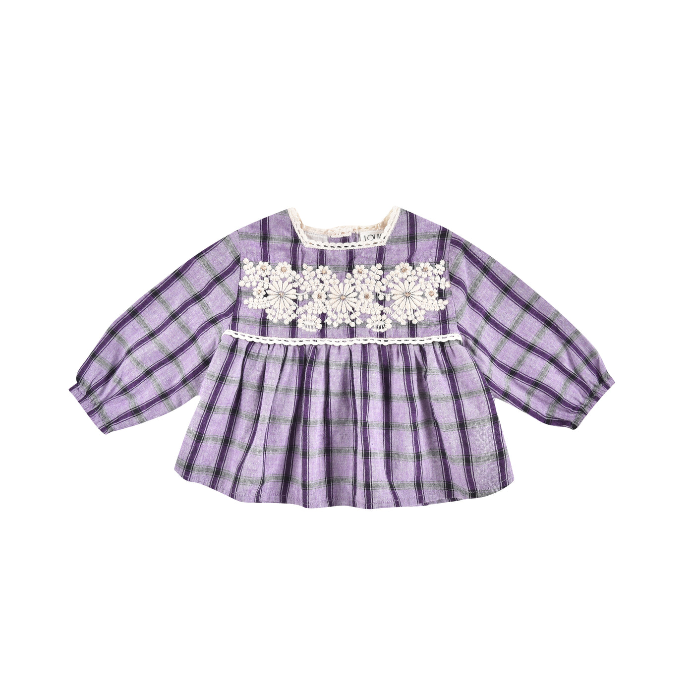 BLOUSE CARMILA-Purple Checks