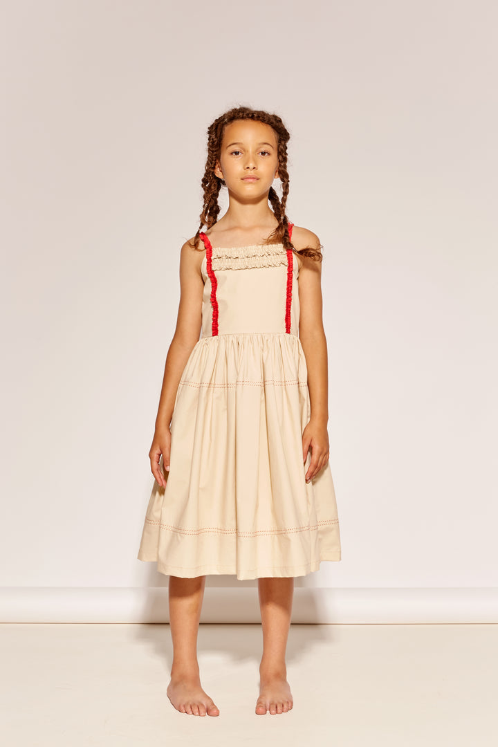 FROM A LONG LINE DRESS - CASHEW