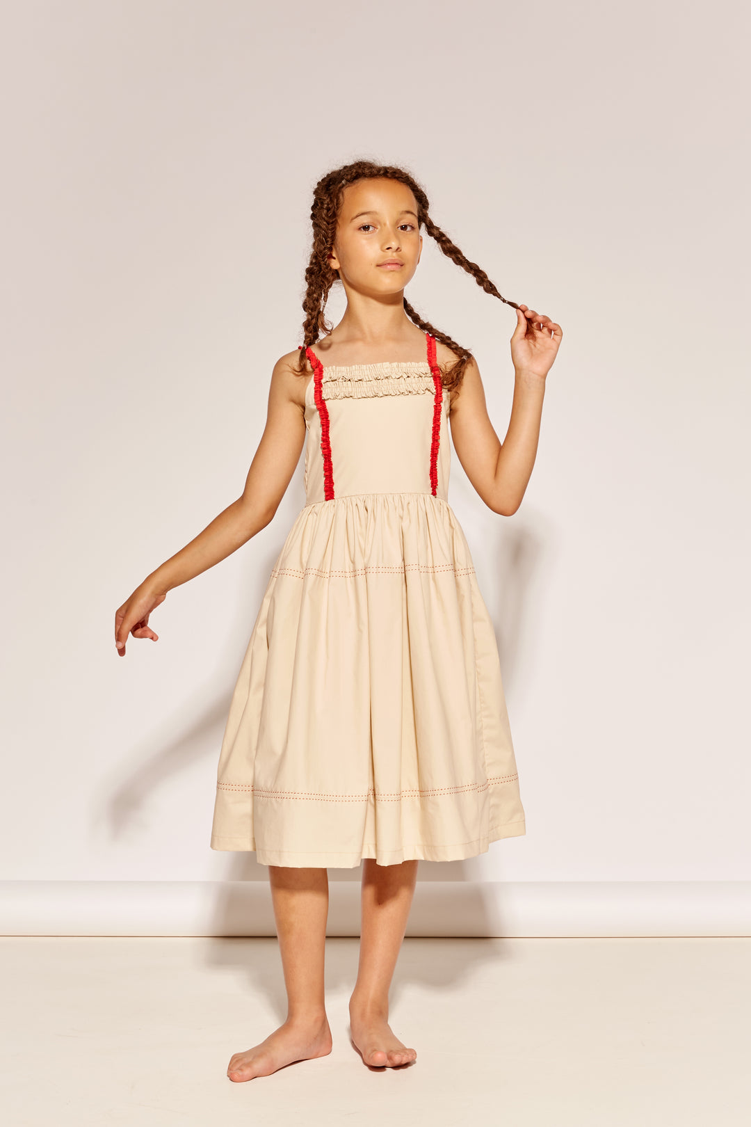 FROM A LONG LINE DRESS - CASHEW