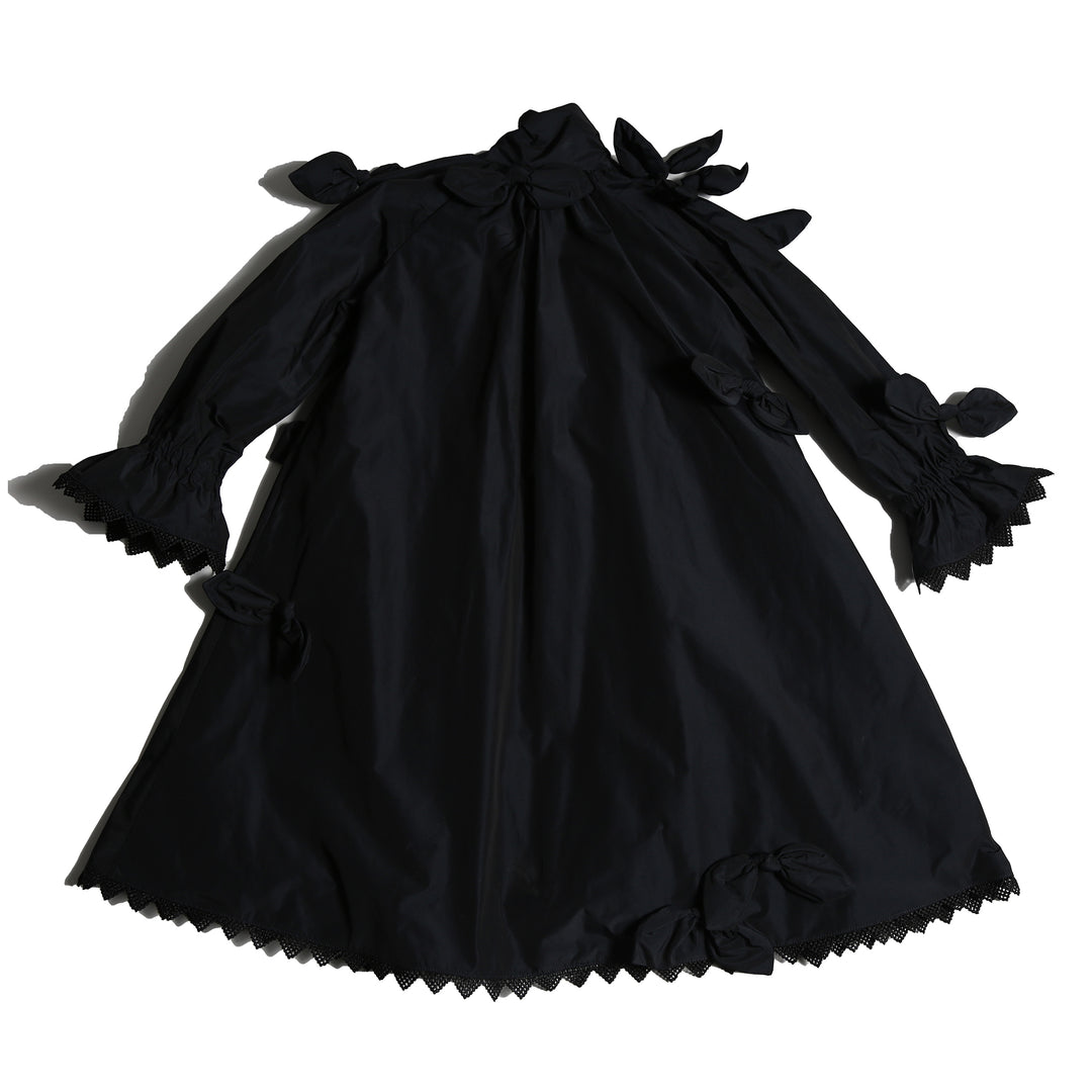 DR325V-ESTELLA BOW EMBELLISHED FROCK-SAPPHIRE