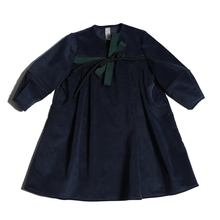 DR330V-LUNA EMPIRE WAIST FROCK-SAPPHIRE