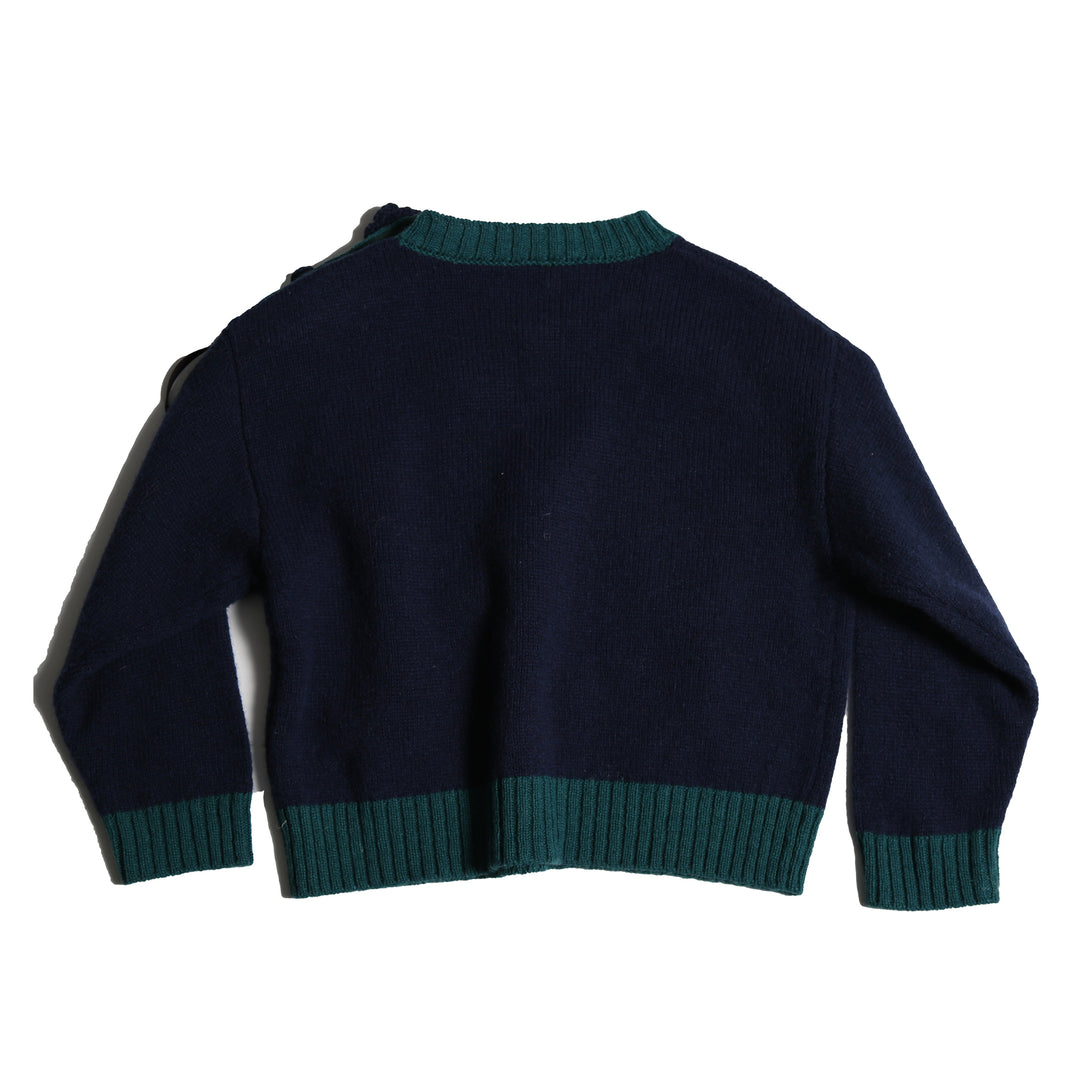 KT68S-MARISOL BOW SWEATER-SAPPHIRE