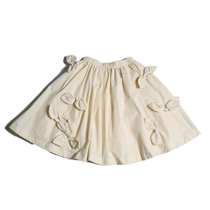 SK158V-ESTRELLA BOW EMBELLISHED SKIRT-OPAL