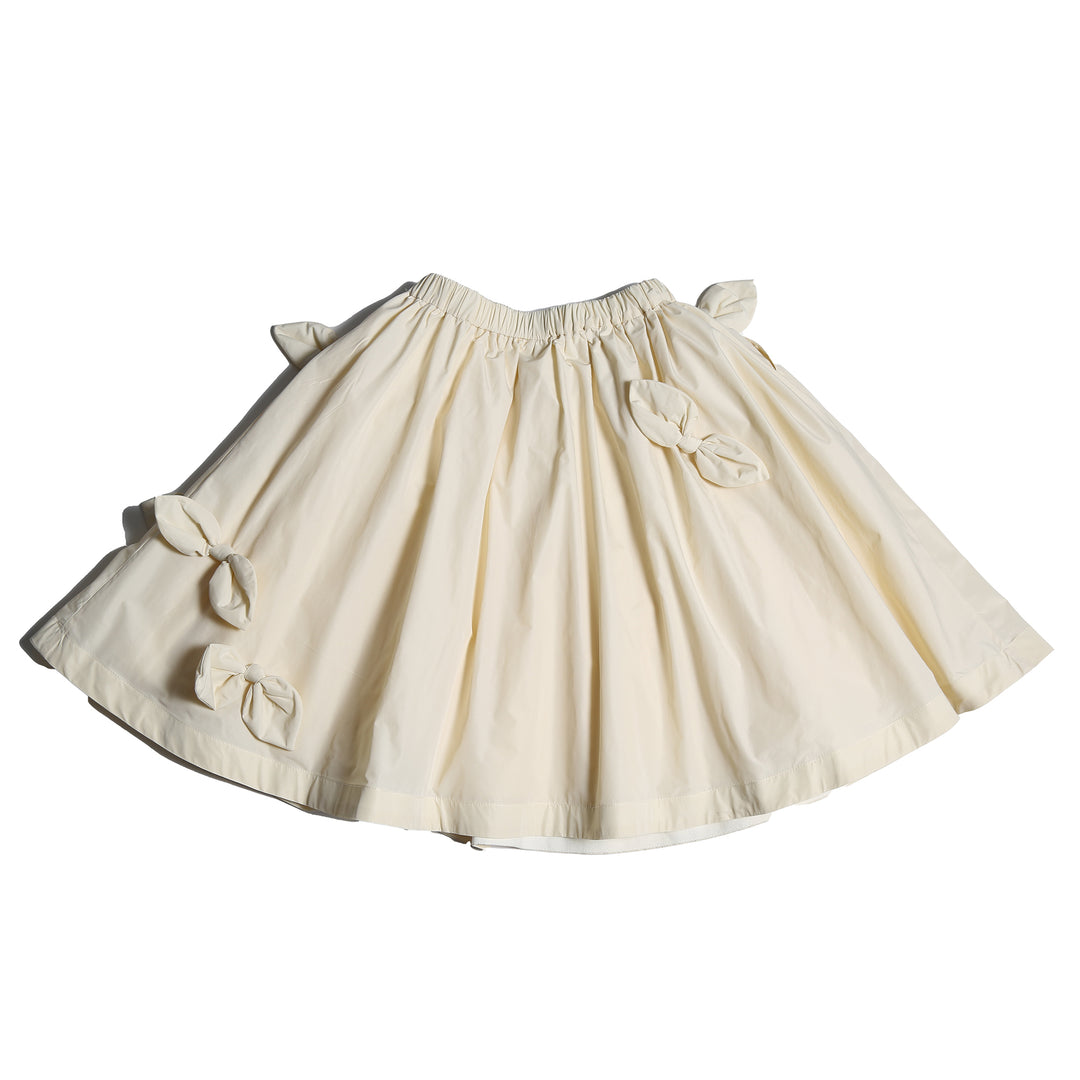 SK158V-ESTRELLA BOW EMBELLISHED SKIRT-OPAL