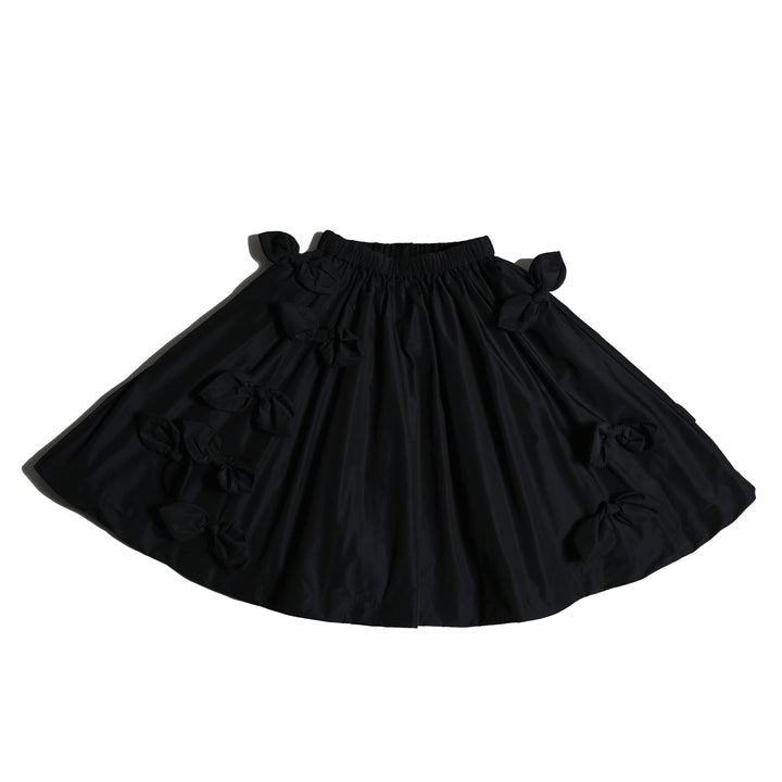 SK158V-ESTRELLA BOW EMBELLISHED SKIRT-SAPPHIRE