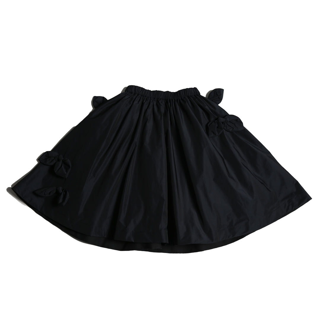 SK158V-ESTRELLA BOW EMBELLISHED SKIRT-SAPPHIRE