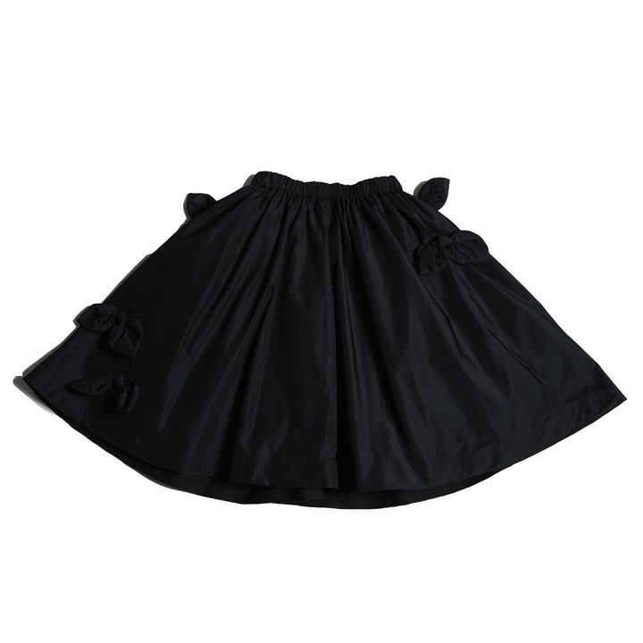 SK158V-ESTRELLA BOW EMBELLISHED SKIRT-SAPPHIRE