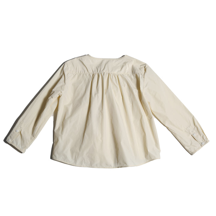 TP200S-ESTRELLA DRAPED BOW BLOUSE-OPAL