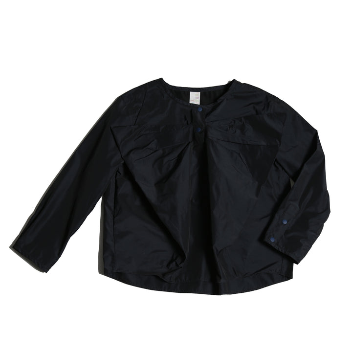 TP200S-ESTRELLA DRAPED BOW BLOUSE-SAPPHIRE