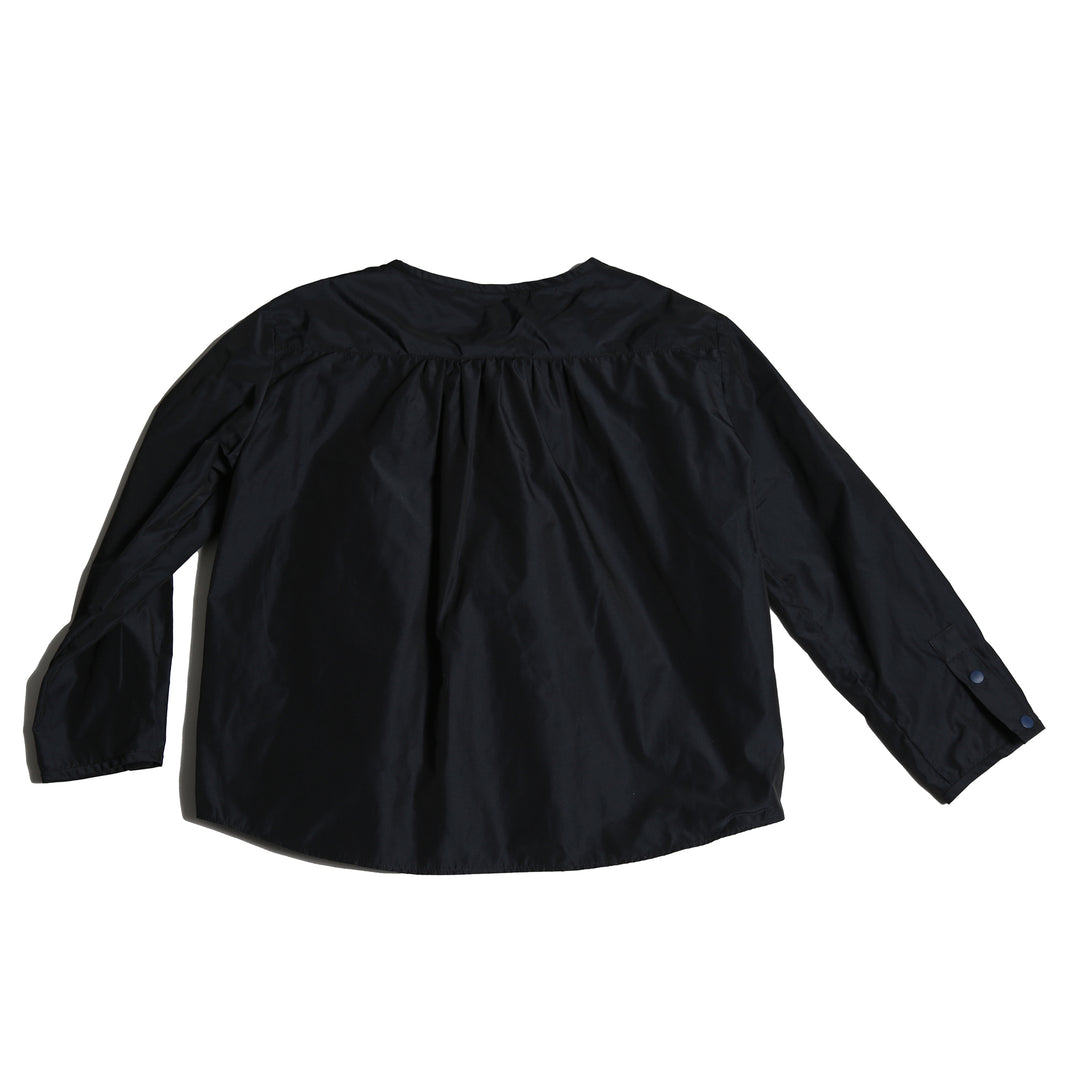 TP200S-ESTRELLA DRAPED BOW BLOUSE-SAPPHIRE