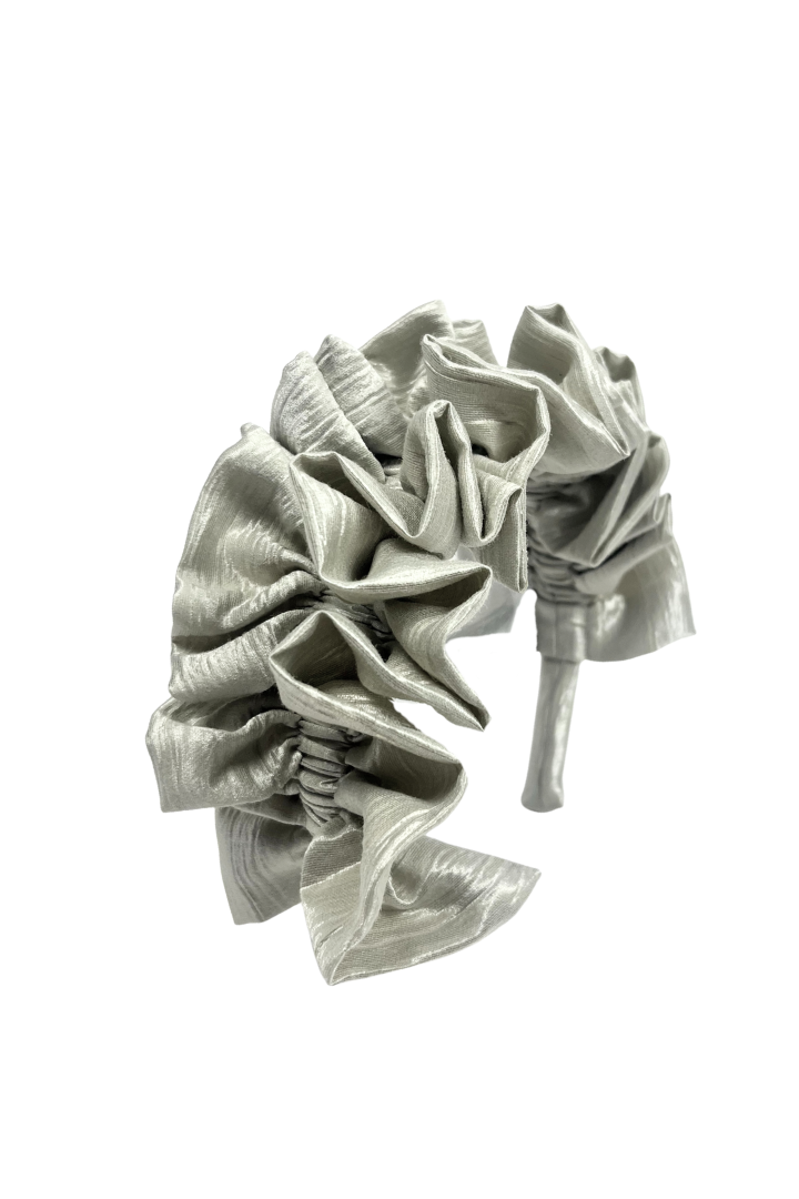 FW26-AU-AC403S STELLA FLOUNCE HEADBAND - IVORY