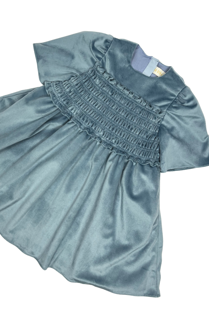 FW26-DR387L TEA LENGTH CICI DRESS (CUSTOM) - PERIWINKLE