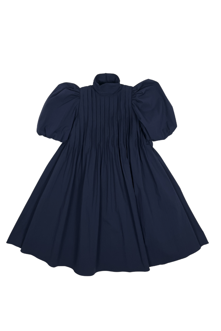 FW26-DR401V HARRIET PIN TUCK DRESS - DENIM