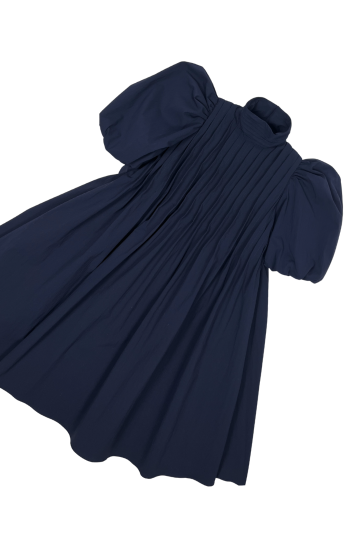 FW26-DR401V HARRIET PIN TUCK DRESS - DENIM