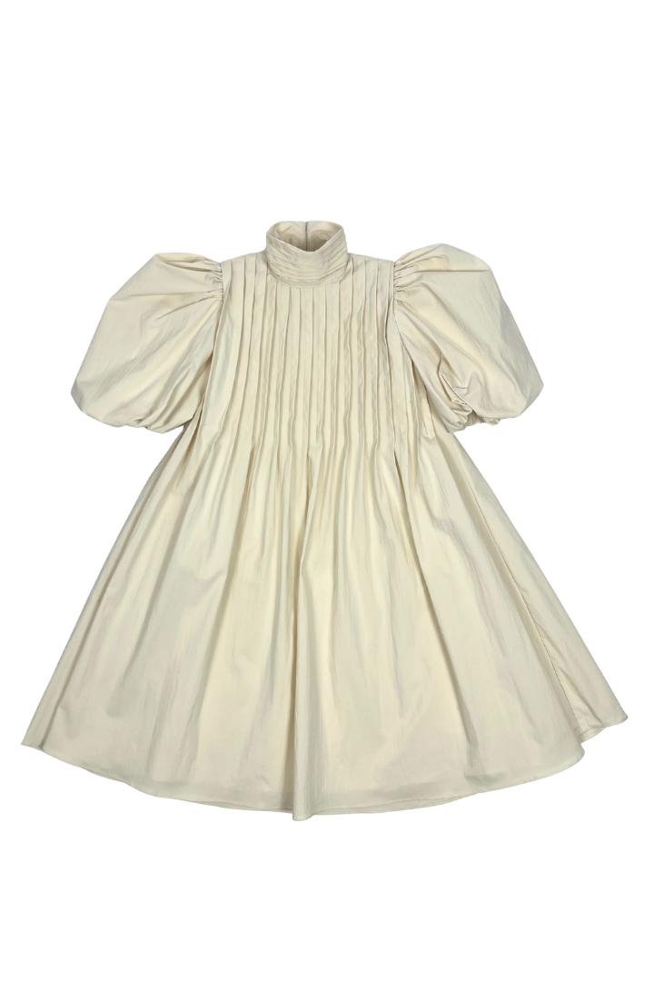FW26-DR401V HARRIET PIN TUCK DRESS - IVORY