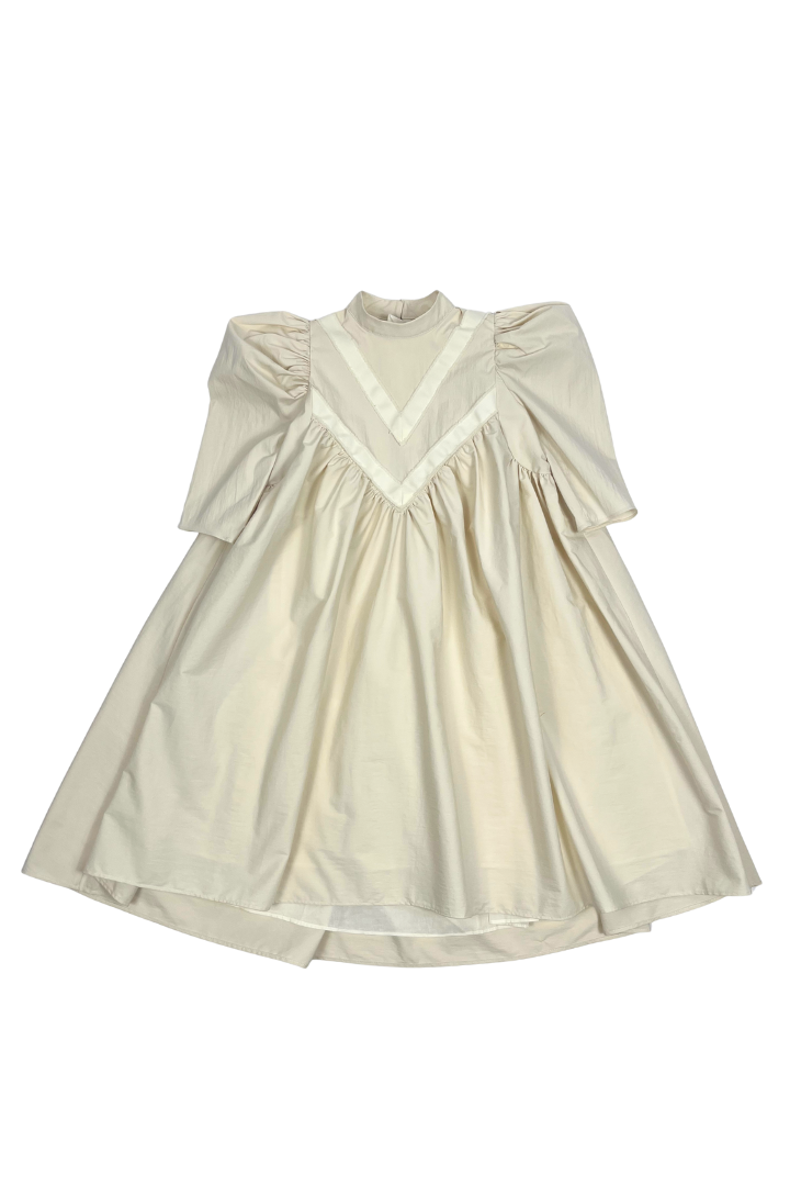 FW26-GW71V 3/4 SLEEVE MAXI - IVORY