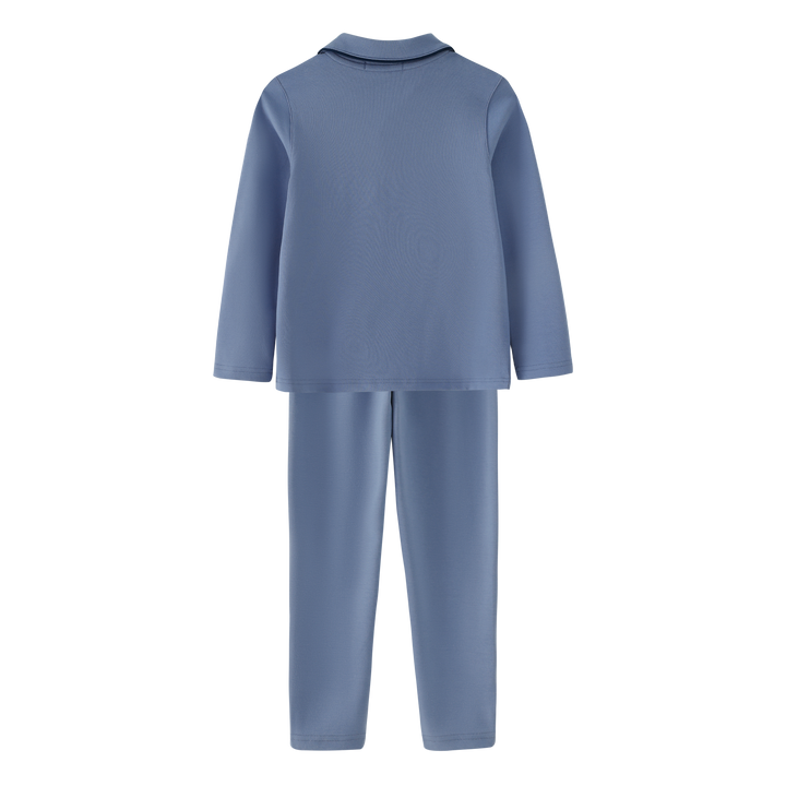 GRANDPA PAJAMA WITH POCKET-BLUE