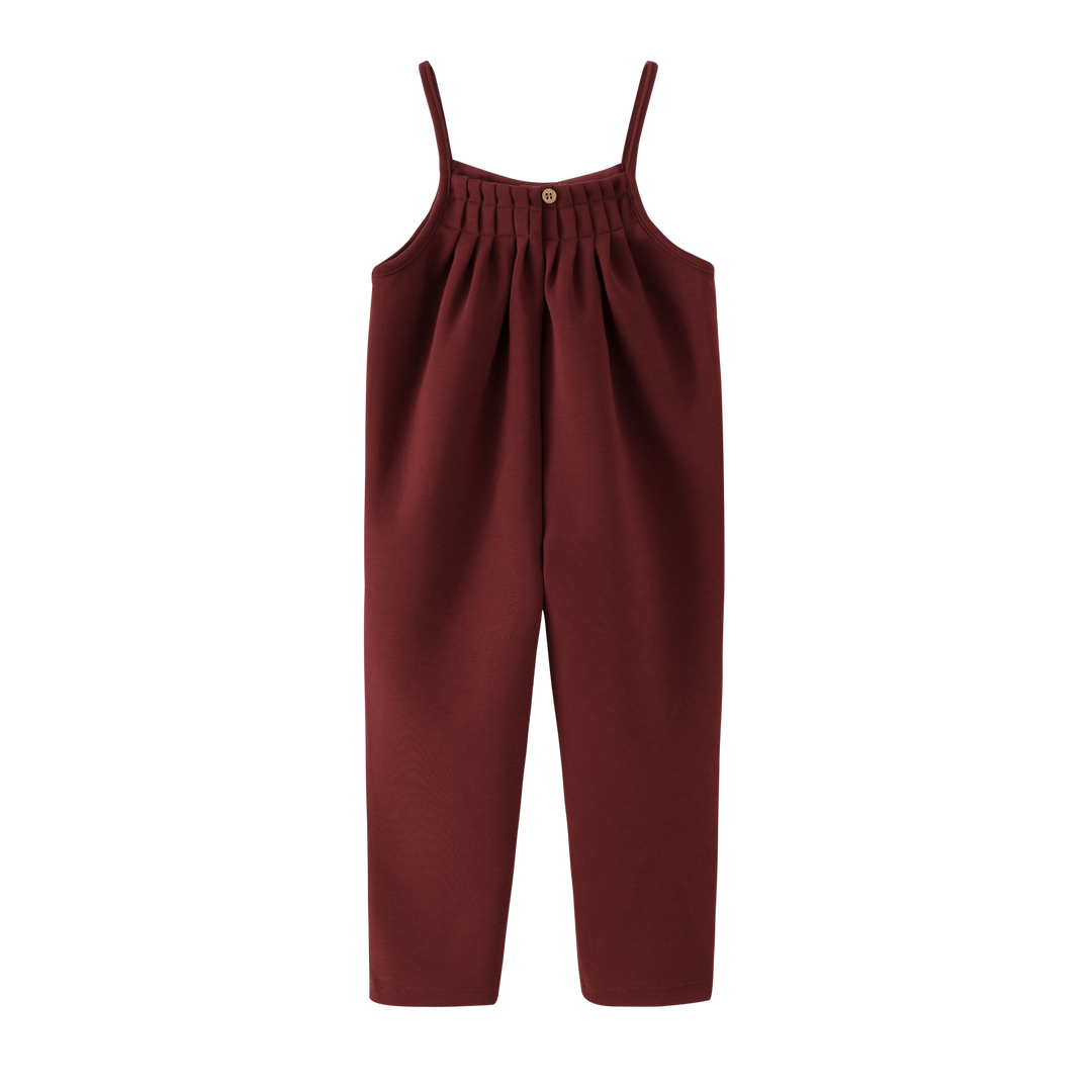 THIN STRAP ROMPER-BURGUNDY