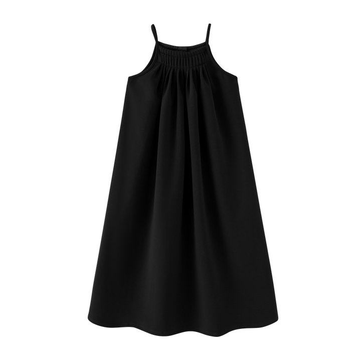 THIN STRAP MAXI JUMPER-BLACK