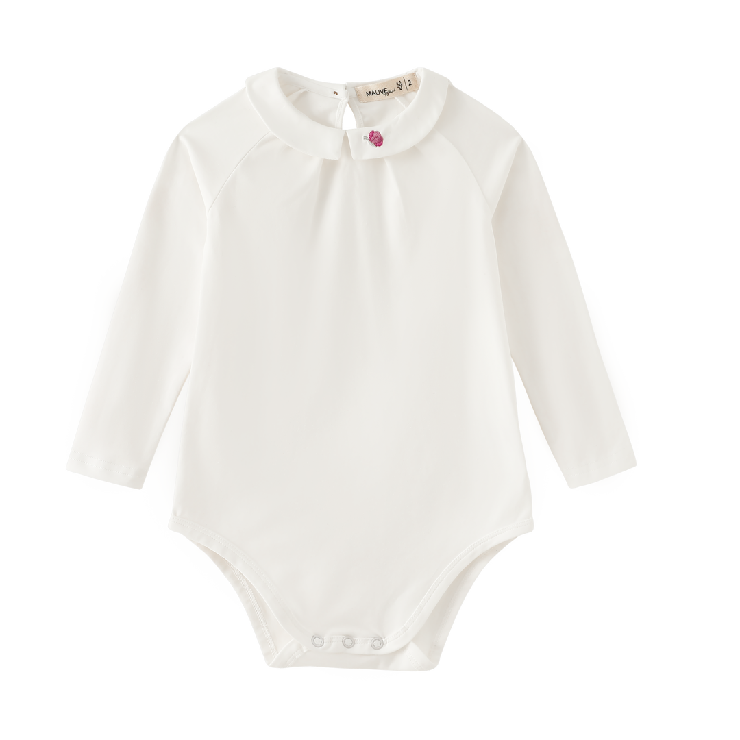 ONESIE WITH COLLAR-WHITE