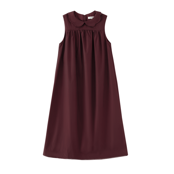 HIGH WAISTED TAFFETA JUMPER-BURGUNDY