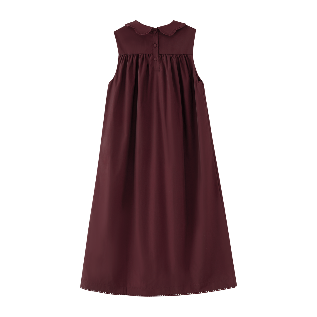 HIGH WAISTED TAFFETA JUMPER-BURGUNDY