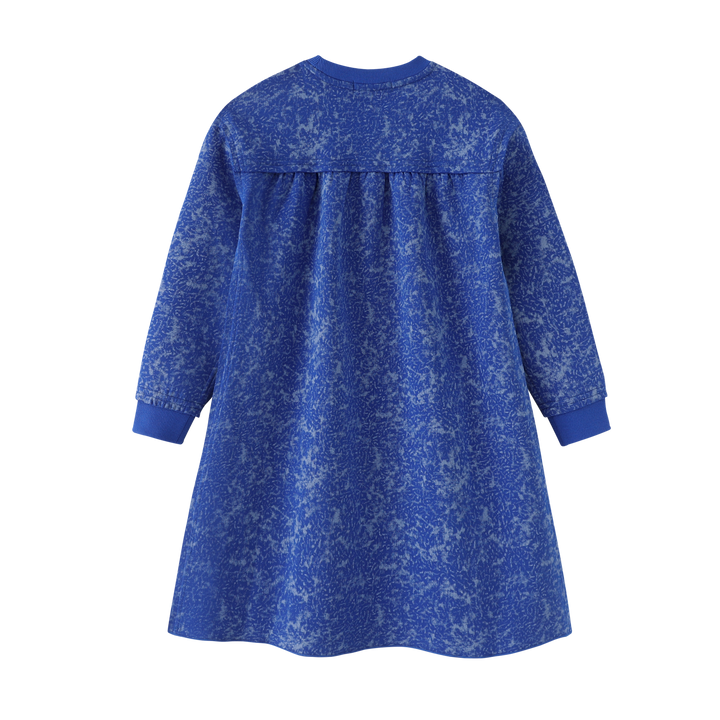 HIGH WAISTED DROP SHOULDER DRESS-ROYAL BLUE