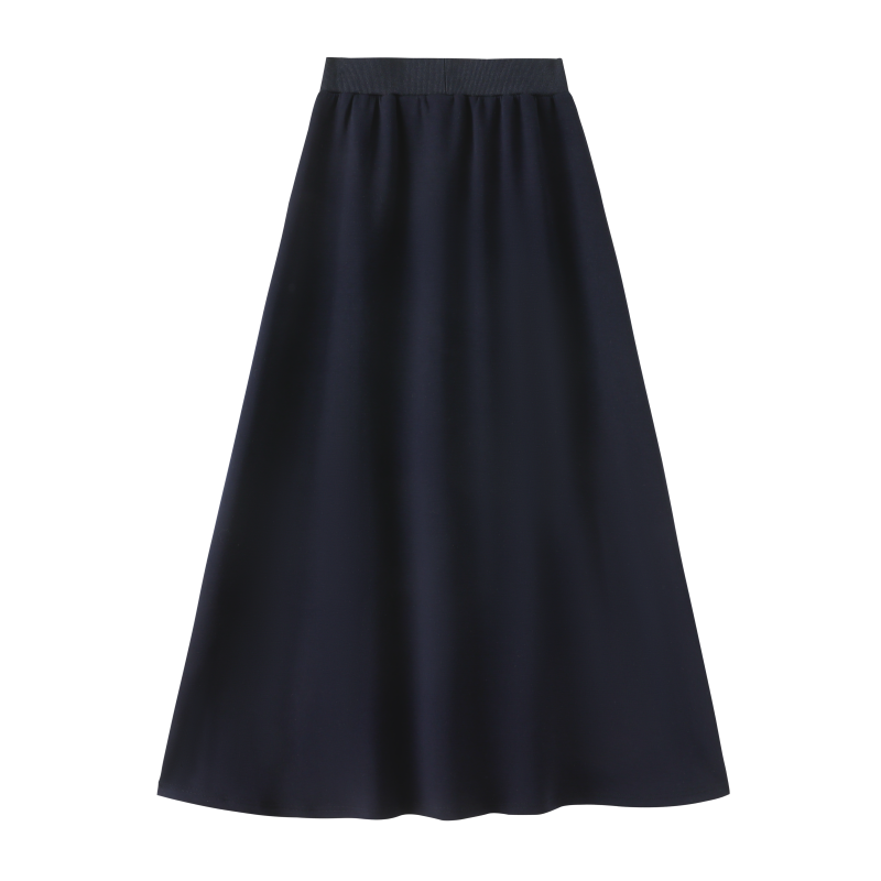 PONTE SKIRT WITH POCKETS-NAVY