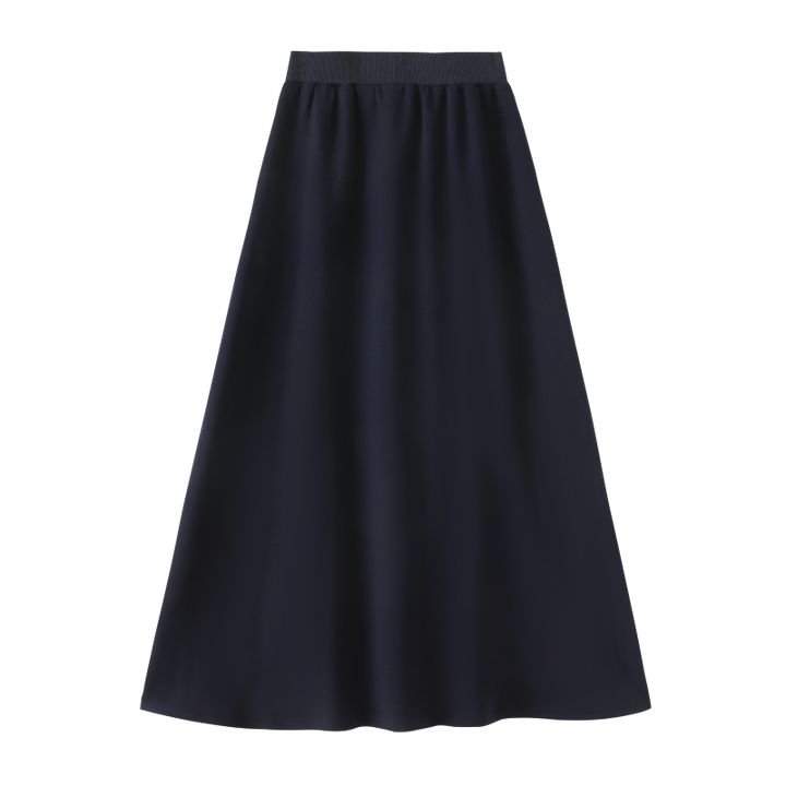 PONTE SKIRT WITH POCKETS-NAVY